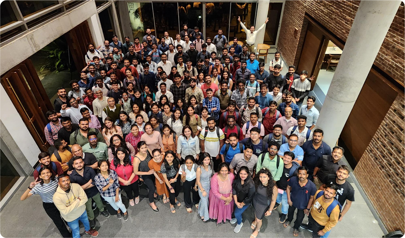 Vxceed team group photo representing the talent driving AI-powered SFA and DMS modernization for CPG brands worldwide.